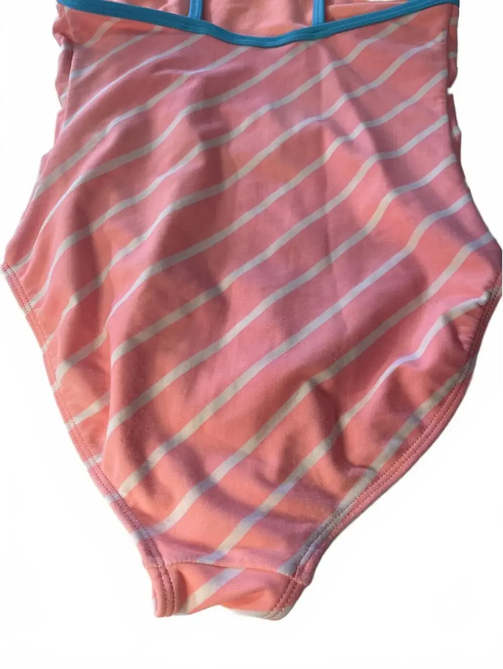 Girls One-Piece Swimsuit Set of 2 Old Navy Size M (8) Tropical Floral & Stripe